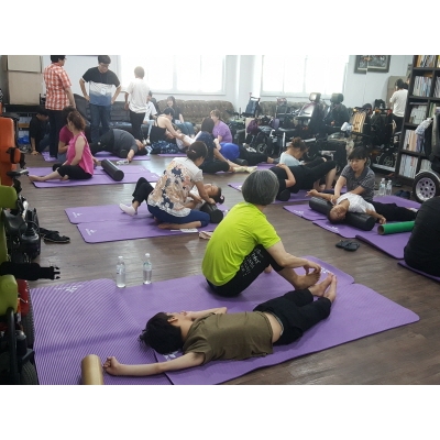 요가 및 원예테라피 4회차 진행 사진입니다. 7/17(화)